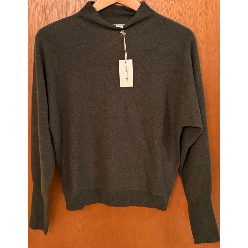 NWT Sundance Cashmere Sweater Size XS Olive Green - Picture 1 of 4